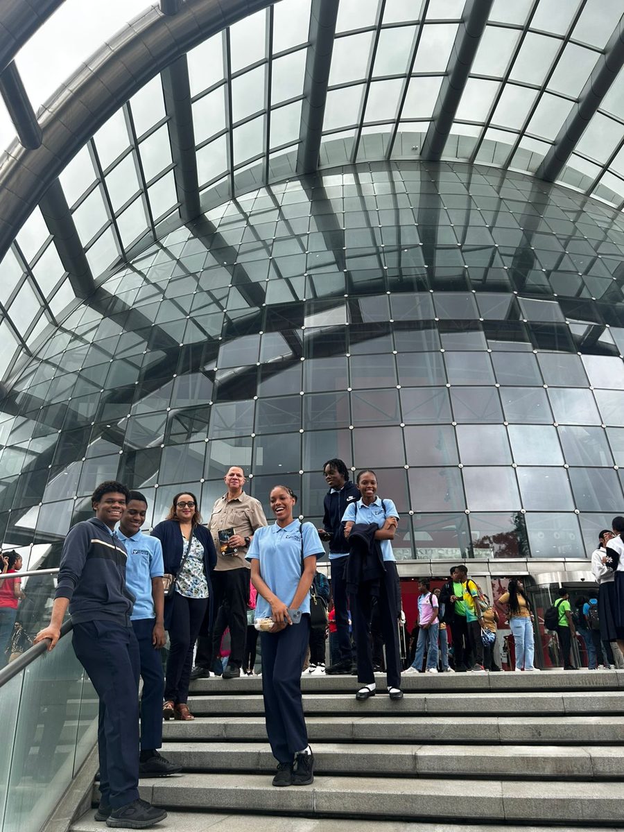 Students at a performing arts venue